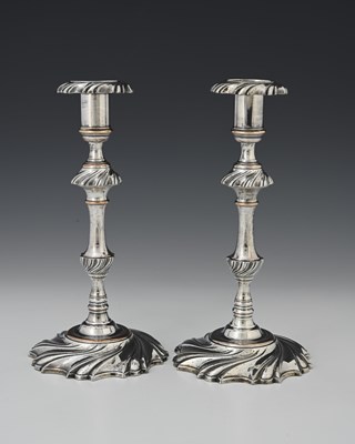 Lot 55 - A pair of George III Old Sheffield silver...