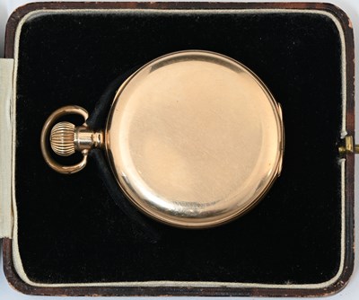 Lot 48 - Waltham, a gold plated half-hunter pocket...
