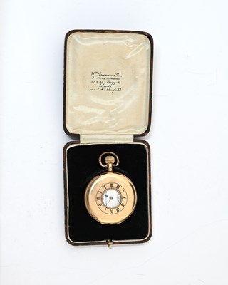 Lot 48 - Waltham, a gold plated half-hunter pocket...