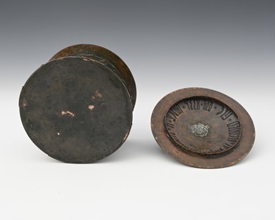 Lot 104 - An Arts and Crafts copper pot and cover, the...