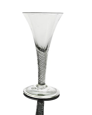 Lot 637 - A large air twist wine glass or goblet, circa...