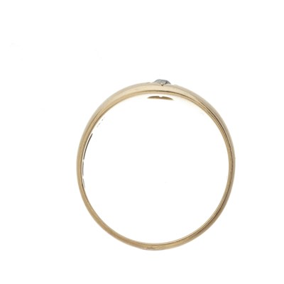 Lot 14 - A late Victorian 18ct gold old-cut diamond band ring