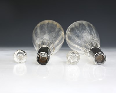 Lot 109 - A pair of George V silver-mounted glass...