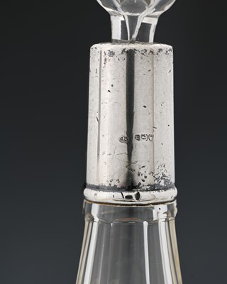 Lot 109 - A pair of George V silver-mounted glass...