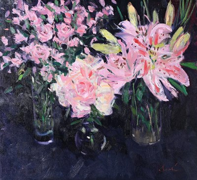 Lot 625 - George Devlin (Scottish, 1937-2014), Arranging...