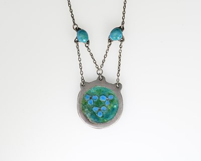 Lot 28 - An Arts and Crafts silver and enamelled...