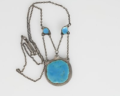 Lot 28 - An Arts and Crafts silver and enamelled...
