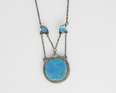 Lot 28 - An Arts and Crafts silver and enamelled...
