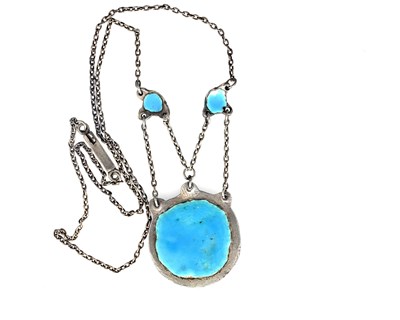 Lot 28 - An Arts and Crafts silver and enamelled...
