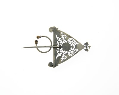 Lot 9 - A French Gothic Revival silver gilt and gem...