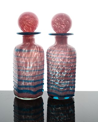 Lot 681 - Mdina, a pair of studio glass decanters, or...