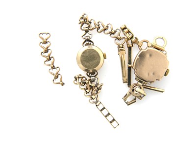 Lot 46 - Two 9 carat gold ladies wrist watches, one...