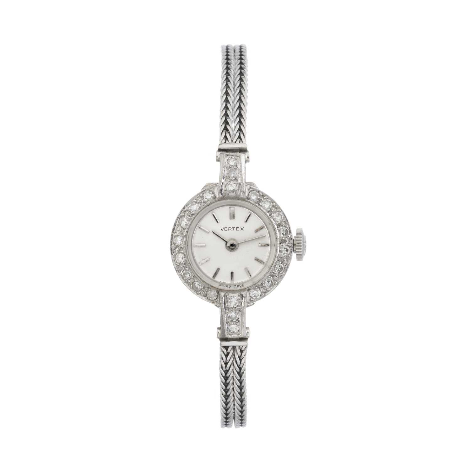 Lot 182 - Vertex, an 18ct gold diamond set cocktail watch