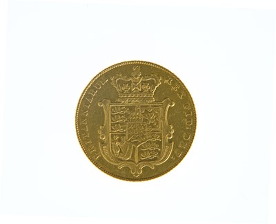 Lot 126 - George IV, Sovereign, 1825, crowned shield back
