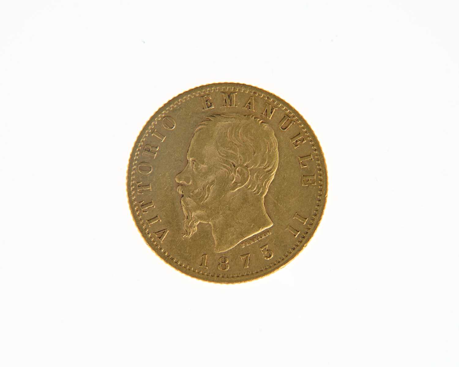 Lot 80 - Italy, Vittorio Emanuele, gold 20 Lira, 1873