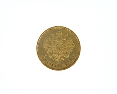 Lot 52 - Russia, Nicholas II, gold 5 Roubles, 1898