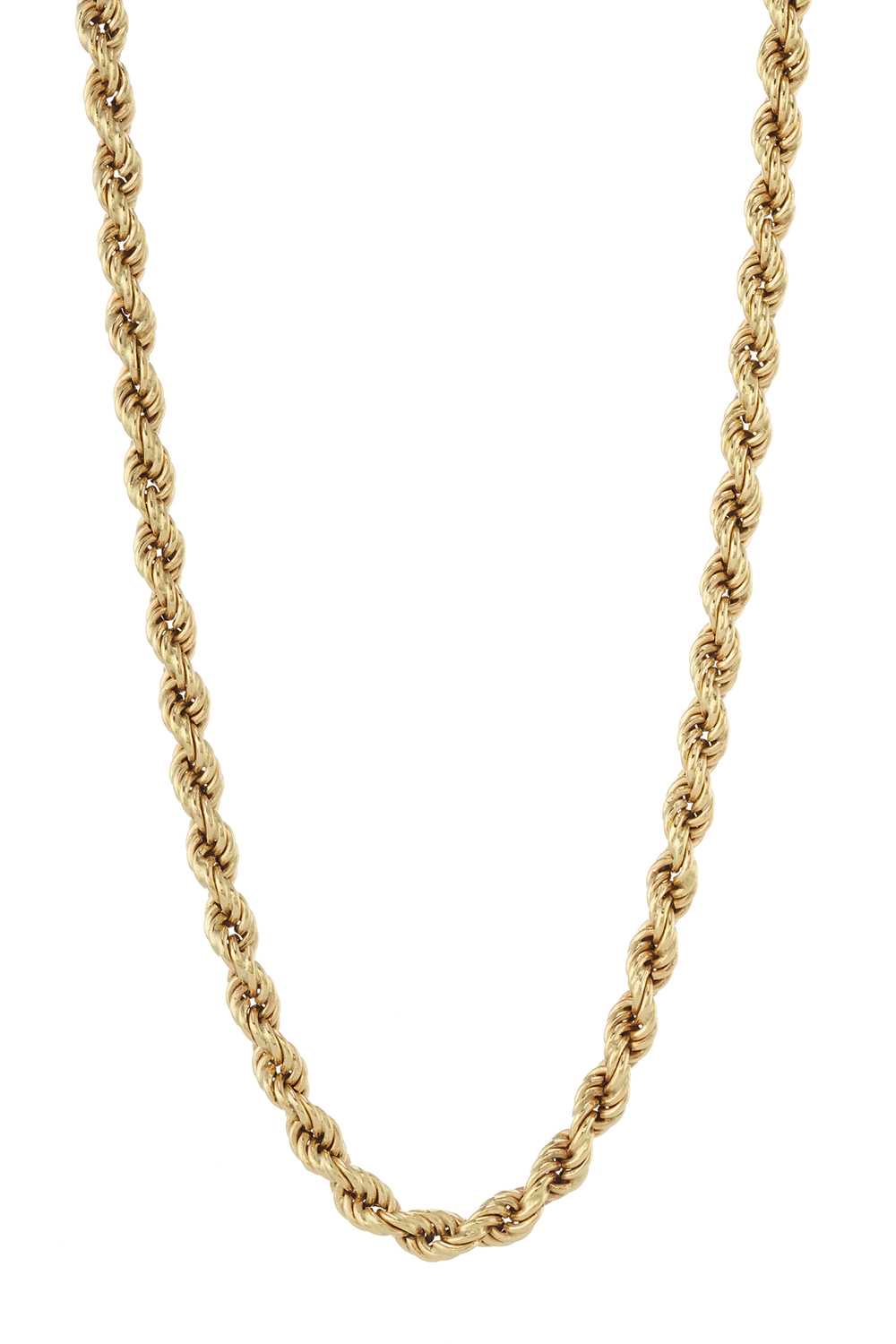 Lot 43 - An 18ct gold rope-twist necklace