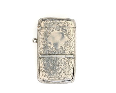 Lot 112 - A silver combination vesta snuff box, chased...