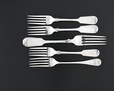 Lot 23 - A group of five hallmarked English silver...
