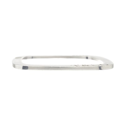 Lot 74 - Tiffany & Co., a silver 1837 Flat Square bangle bracelet