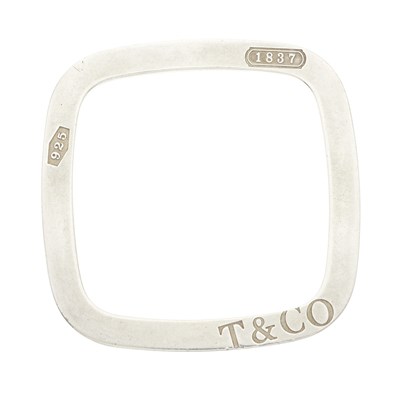 Lot 74 - Tiffany & Co., a silver 1837 Flat Square bangle bracelet