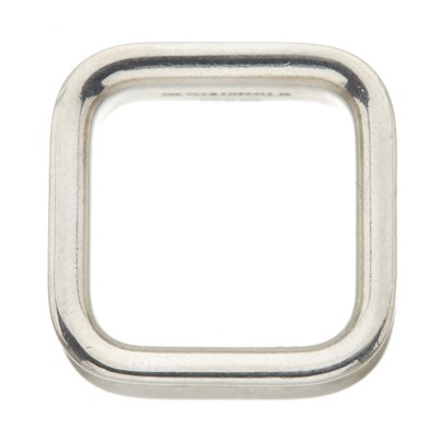 Lot 18 - Tiffany & Co., a silver 1837 cushion square band ring