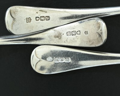 Lot 41 - A pair of Victorian silver Old English pattern...
