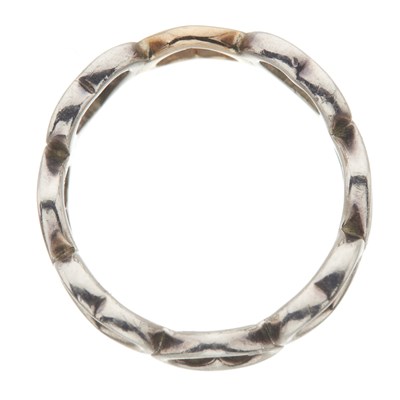 Lot 41 - Tiffany & Co., a silver and 18ct gold Open Loving Heart band ring