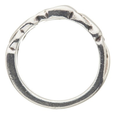 Lot 44 - Paloma Picasso for Tiffany & Co., a silver Loving Heart band ring
