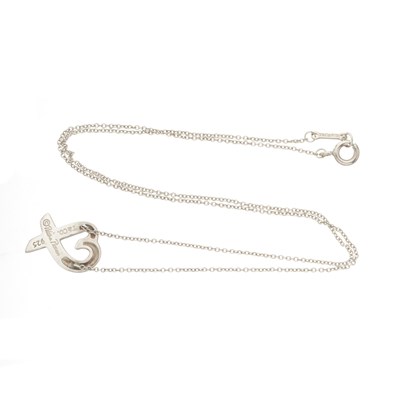 Lot 63 - Paloma Picasso for Tiffany & Co., a silver Loving Heart necklace