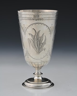 Lot 72 - A Victorian silver goblet, with a conical form...