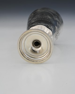Lot 72 - A Victorian silver goblet, with a conical form...