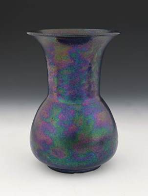 Lot 724 - Ruskin Pottery, a Kingfisher lustre vase, 1923,...