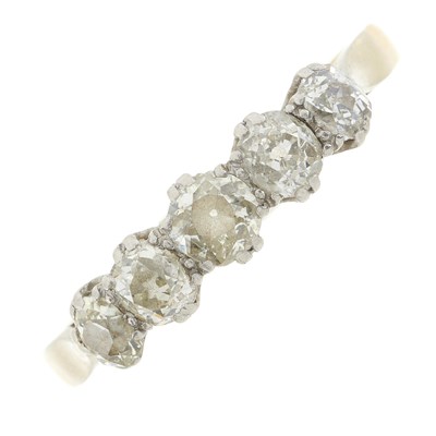 Lot 186 - An old-cut diamond five-stone ring