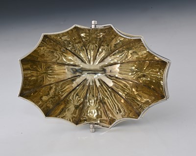 Lot 156 - A George III silver swing handle basket, of...