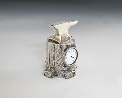 Lot 147 - A late Victorian novelty silver timepiece, in...