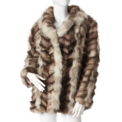 Lot 522 - A pieced blue fox fur jacket.