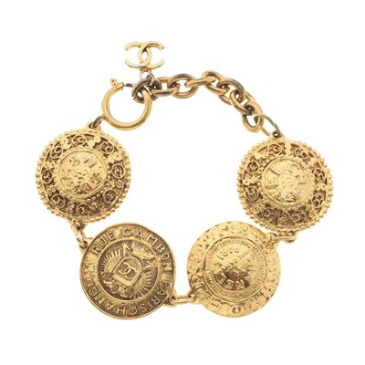 Lot 321 - Chanel, a vintage coin bracelet.