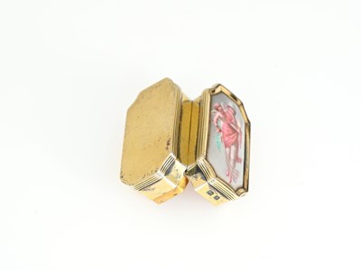 Lot 154 - A George V silver-gilt and enamel pill box, of...