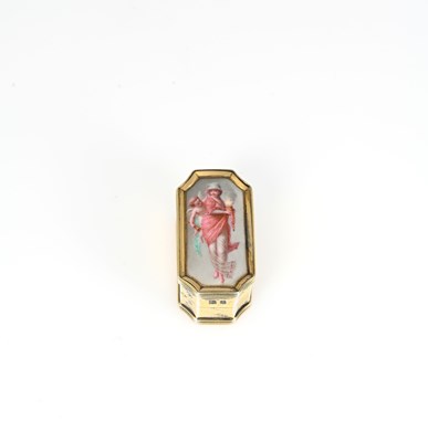 Lot 154 - A George V silver-gilt and enamel pill box, of...