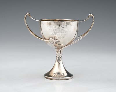 Lot 191 - A George V Art Nouveau silver two-handle...