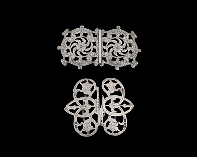 Lot 357 - A late Victorian silver nurse's buckle,...