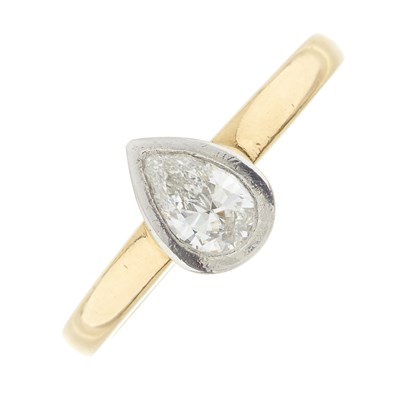 Lot 159 - An 18ct gold diamond single-stone ring