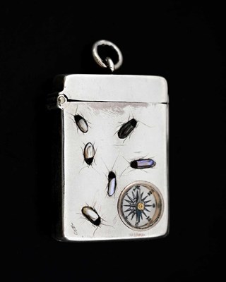Lot 40 - A Victorian novelty silver and Shibayama vesta...