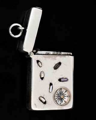 Lot 40 - A Victorian novelty silver and Shibayama vesta...