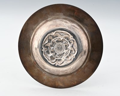 Lot 275 - An Elizabeth II silver Armada dish, the base...