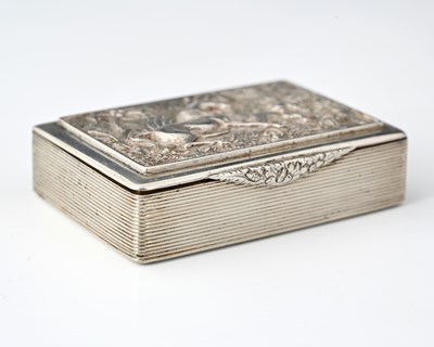 Lot 7 - A nineteenth-century silver-coloured metal...