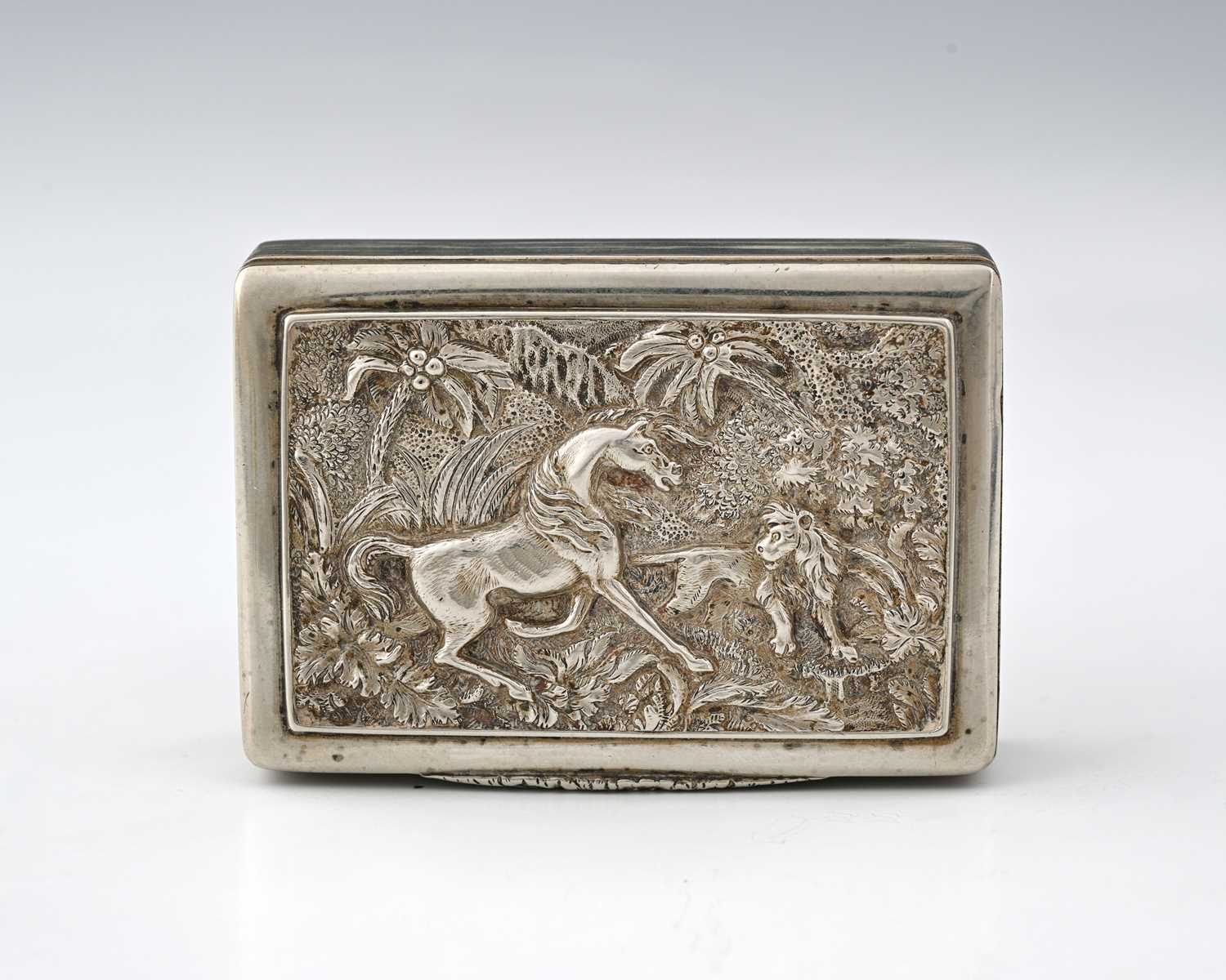 Lot 7 - A nineteenth-century silver-coloured metal...