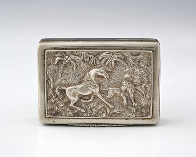 Lot 7 - A nineteenth-century silver-coloured metal...