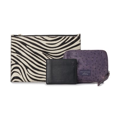 Lot 284 - Aspinal of London, a wallet and two pouches.